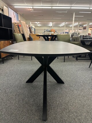 Eetkamertafel Jasper 190cm, Mango, zwart